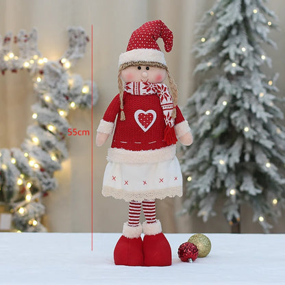 60cm Big Santa Claus Doll Christmas Doll New Year 2024 Gift Merry Christmas Decorations for Home Ornaments Natal Navidad 2023