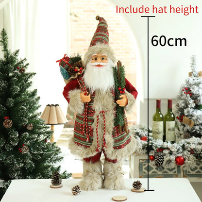 60cm Big Santa Claus Doll Christmas Doll New Year 2024 Gift Merry Christmas Decorations for Home Ornaments Natal Navidad 2023
