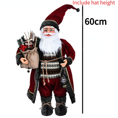 60cm Big Santa Claus Doll Christmas Doll New Year 2024 Gift Merry Christmas Decorations for Home Ornaments Natal Navidad 2023