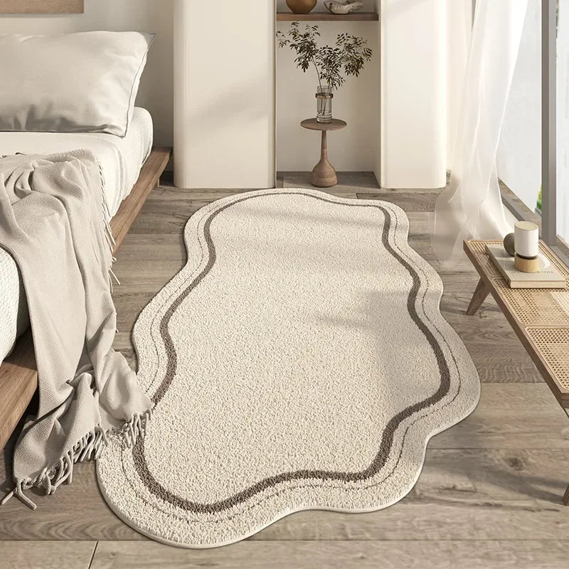 Irregular Living Room Area Carpets Soft Comfortable Bedroom Bedside Area Rugs Modern Home Decoration Aesthetics Ковер В Гостиной