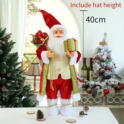 60cm Big Santa Claus Doll Christmas Doll New Year 2024 Gift Merry Christmas Decorations for Home Ornaments Natal Navidad 2023