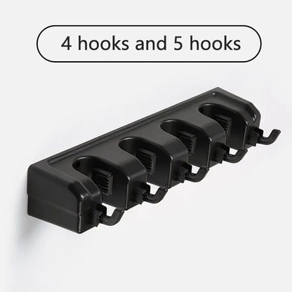 Wall Mounted Mop Holder 3/4/5 Position Multi-Functional