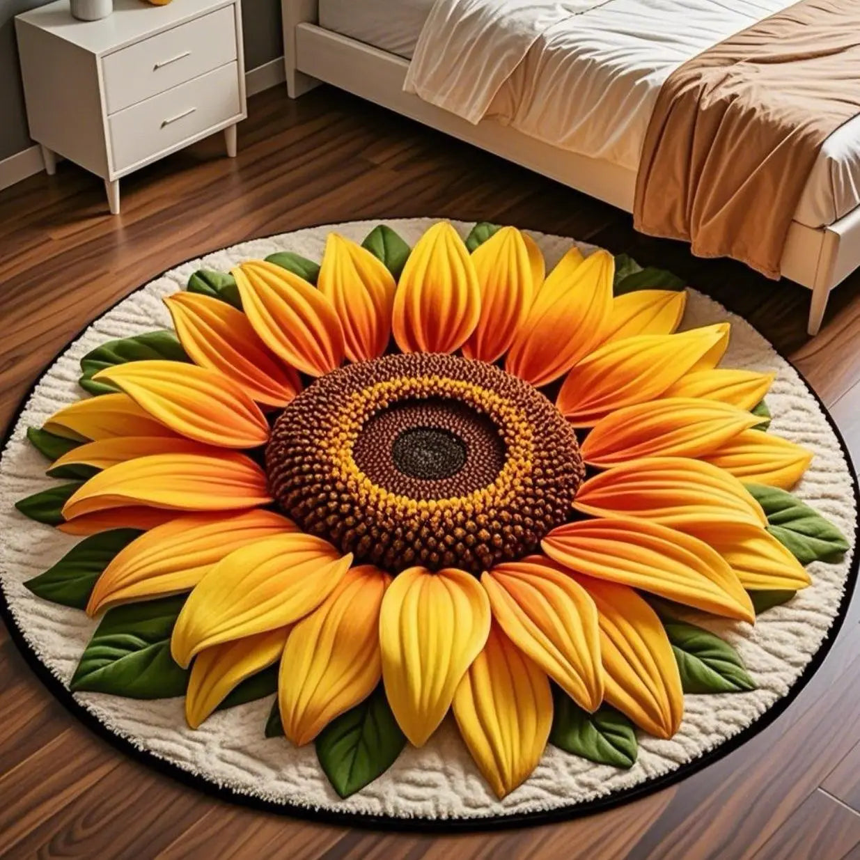 Sunflower Carpet Living Room Decoration Children Bedroom Carpet Fluffy Mat Hallway Non-slip Hair Rug Bedside Design Room Mat