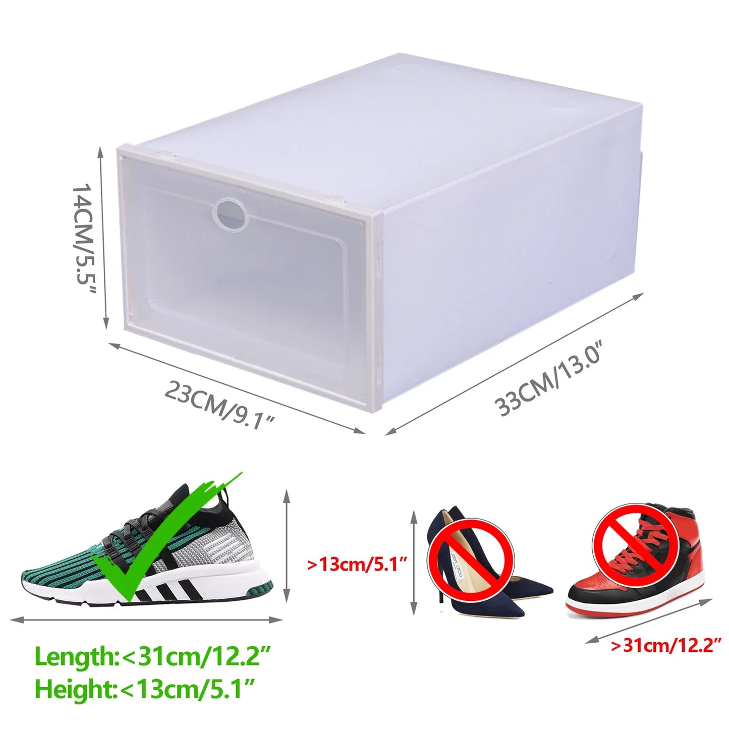 24Pcs Foldable  Shoe Storage Boxes Shoe Box Set Clear Plastic Shoe Rack ABS For Home Organizer Stackable Shoe Boxes