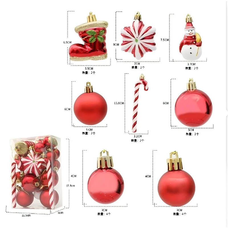 Christmas Ball  Hanging Pendant Decoration Christmas Tree Decorative Ball Family Christmas Party Decorations 2026 New Year Gifts