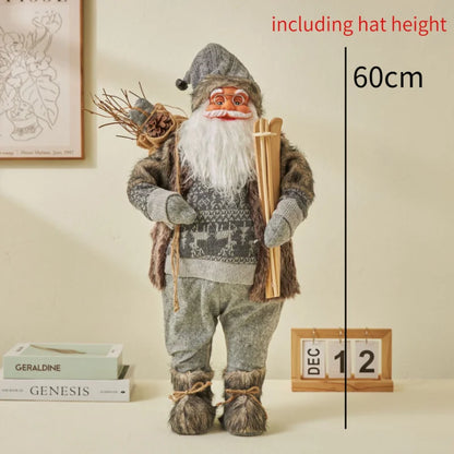 60cm Big Santa Claus Doll Christmas Doll New Year 2024 Gift Merry Christmas Decorations for Home Ornaments Natal Navidad 2023