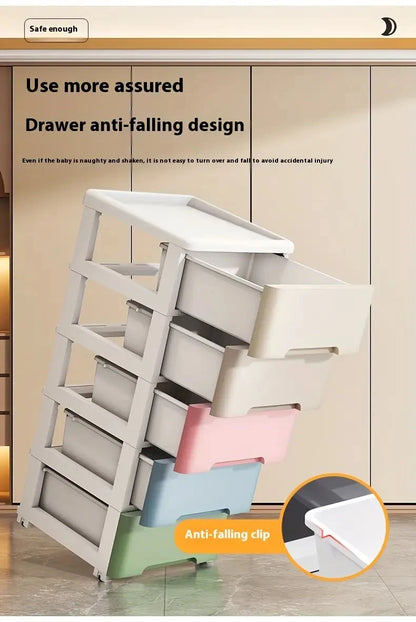 3/4/5/6/7 Layer  Drawer Storage Cabinet Storage Organizer with Wheels Multifunction Dustproof Wardrobe
