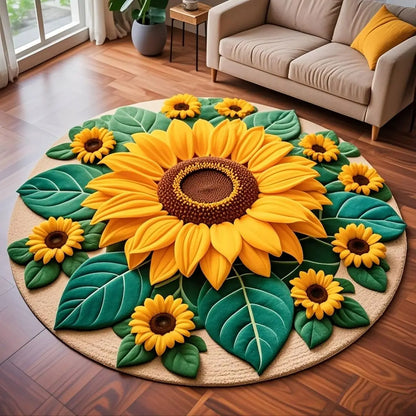 Sunflower Carpet Living Room Decoration Children Bedroom Carpet Fluffy Mat Hallway Non-slip Hair Rug Bedside Design Room Mat