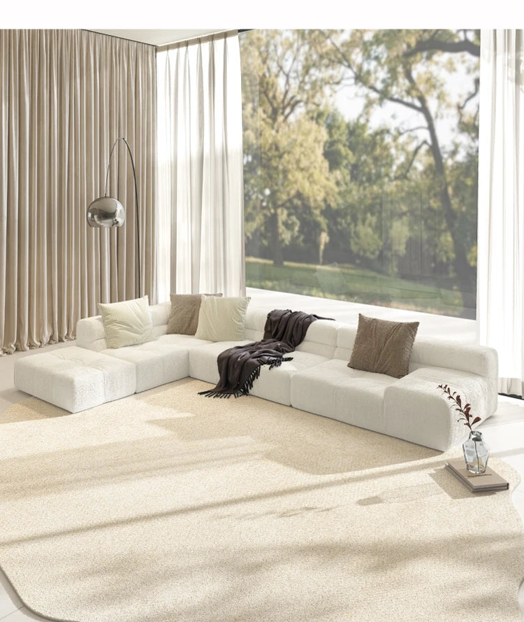 Light Luxury Living Room Decoration Carpet Irregular Shape Rugs for Bedroom Fluffy Soft Marble Plush Rug Thick Anti-slip Floor