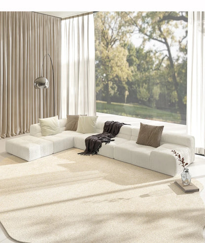 Light Luxury Living Room Decoration Carpet Irregular Shape Rugs for Bedroom Fluffy Soft Marble Plush Rug Thick Anti-slip Floor