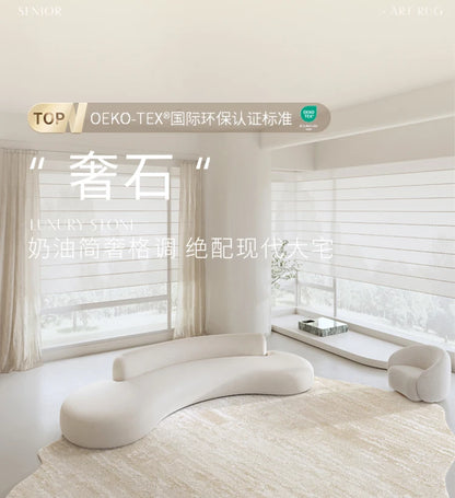 Light Luxury Living Room Decoration Carpet Irregular Shape Rugs for Bedroom Fluffy Soft Marble Plush Rug Thick Anti-slip Floor
