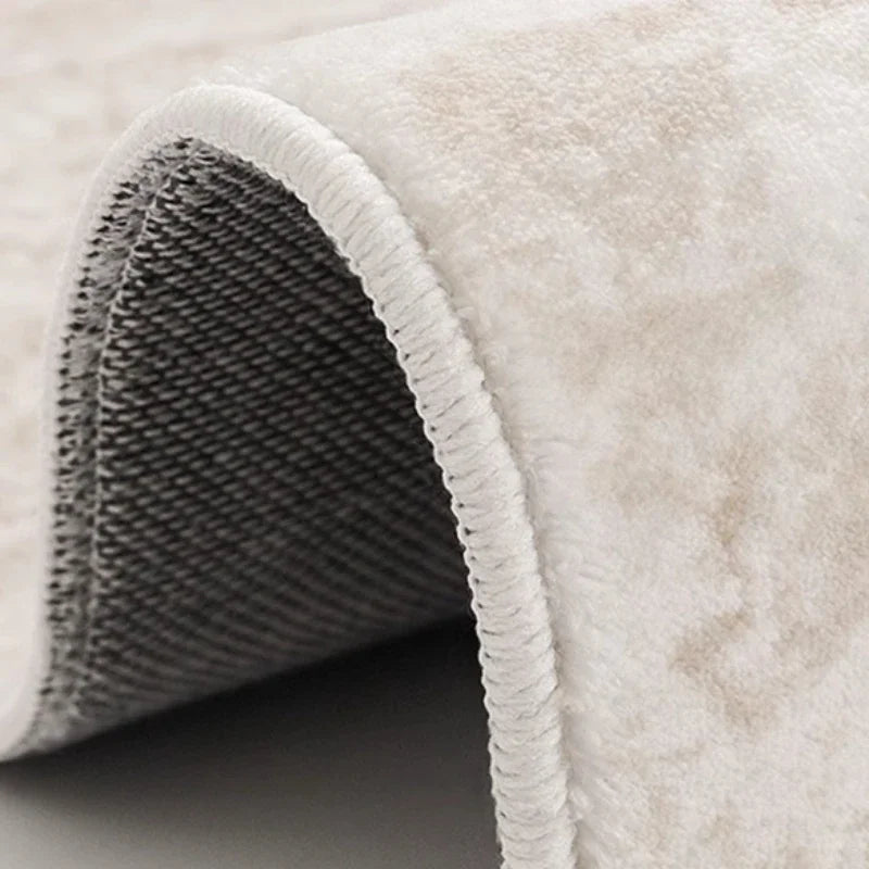 Light Luxury Living Room Decoration Carpet Irregular Shape Rugs for Bedroom Fluffy Soft Marble Plush Rug Thick Anti-slip Floor