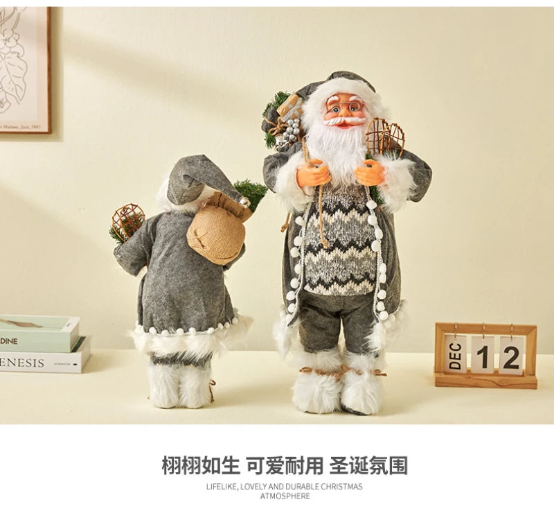 60cm Big Santa Claus Doll Christmas Doll New Year 2024 Gift Merry Christmas Decorations for Home Ornaments Natal Navidad 2023