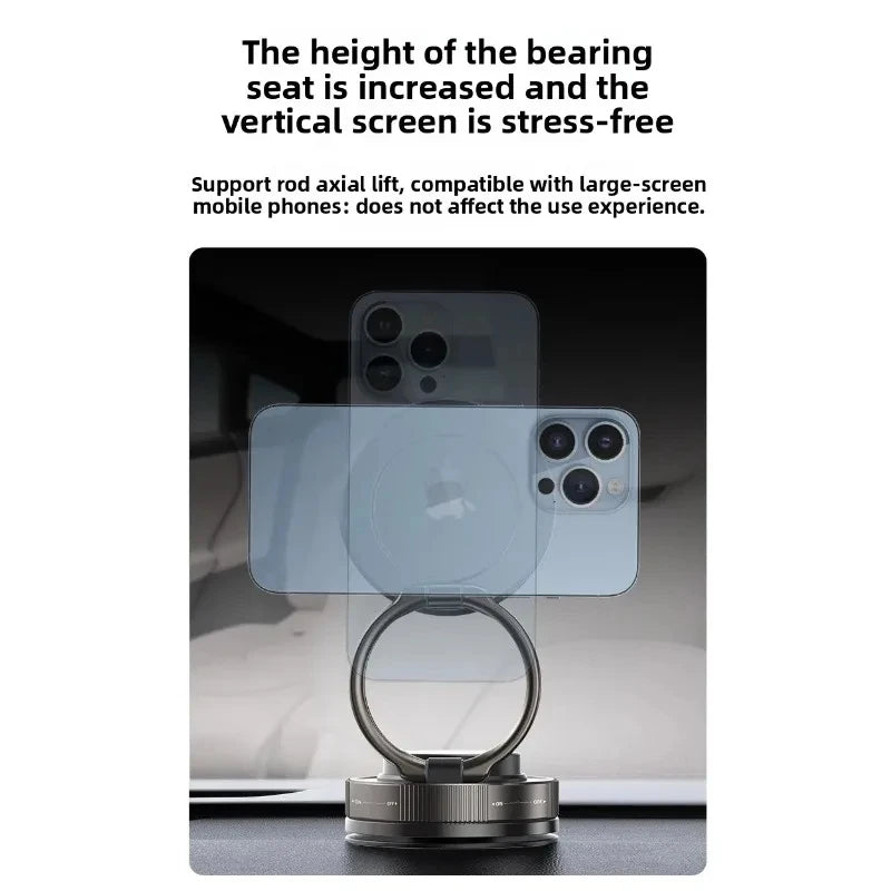 T30 Multi-Use Magnetic Phone Holder – MagSafe, Adjustable Suction Cup with Lock for Car, Mirror & Gym