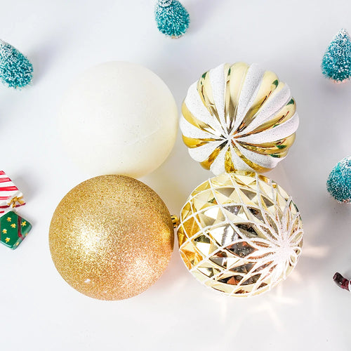 4PCS 10CM Christmas Ball Decoration Xmas Tree Pendent Ornaments for Home Decor Navidad New Year 2026 Party Supplies Accessory