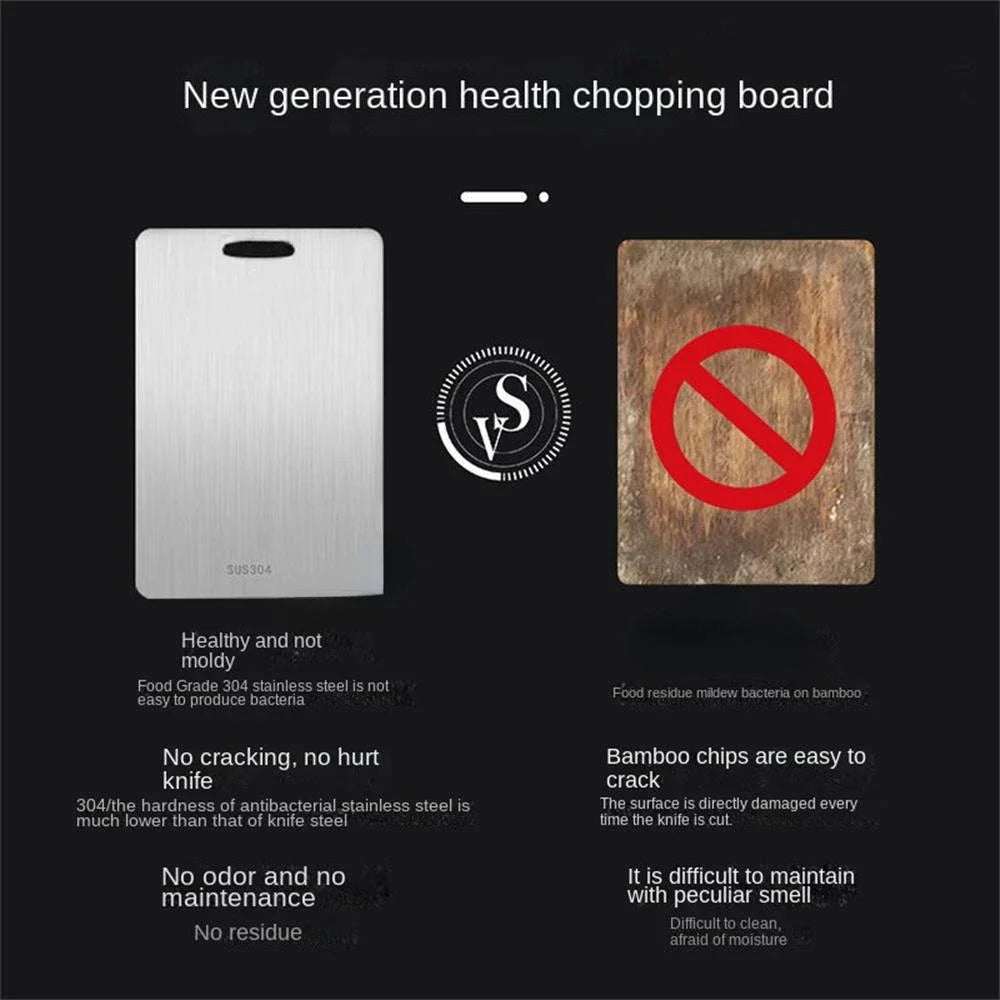 Premium 316 Stainless Steel Cutting Board – Double-Sided and Ultra-Durable