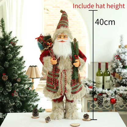 60cm Big Santa Claus Doll Christmas Doll New Year 2024 Gift Merry Christmas Decorations for Home Ornaments Natal Navidad 2023