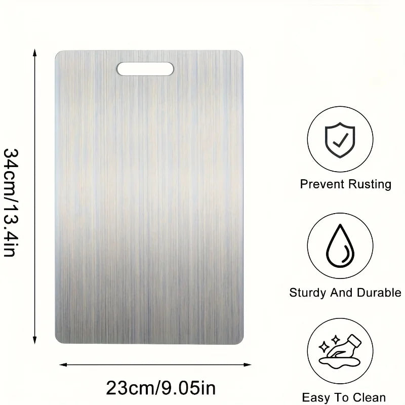 Premium 316 Stainless Steel Cutting Board – Double-Sided and Ultra-Durable