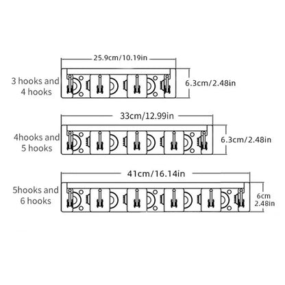 Wall Mounted Mop Holder 3/4/5 Position Multi-Functional