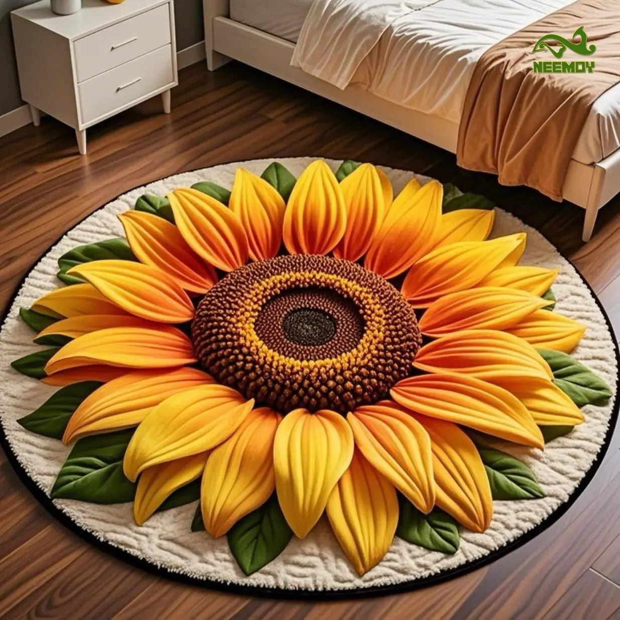 Sunflower Carpet Living Room Decoration Children Bedroom Carpet Fluffy Mat Hallway Non-slip Hair Rug Bedside Design Room Mat