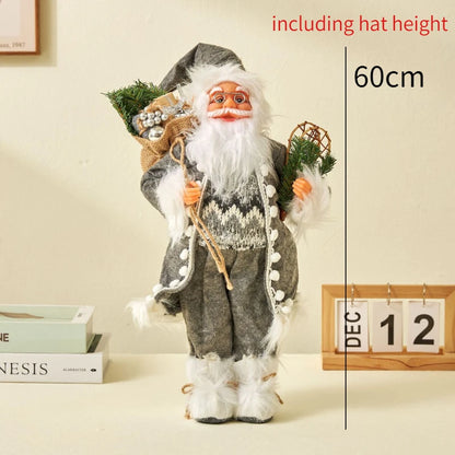 60cm Big Santa Claus Doll Christmas Doll New Year 2024 Gift Merry Christmas Decorations for Home Ornaments Natal Navidad 2023