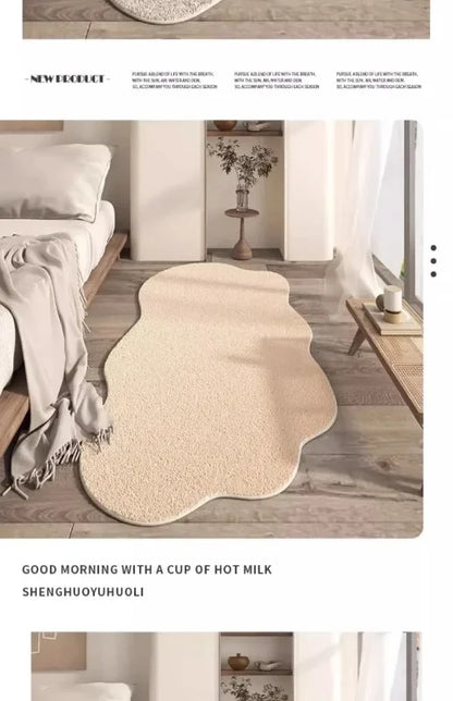 Irregular Living Room Area Carpets Soft Comfortable Bedroom Bedside Area Rugs Modern Home Decoration Aesthetics Ковер В Гостиной
