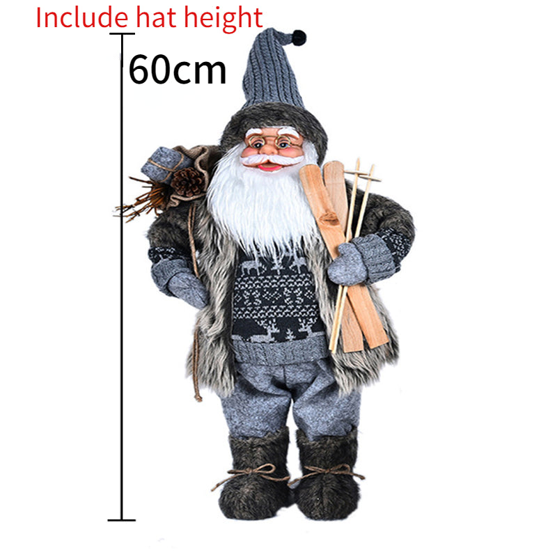 60cm Big Santa Claus Doll Christmas Doll New Year 2024 Gift Merry Christmas Decorations for Home Ornaments Natal Navidad 2023
