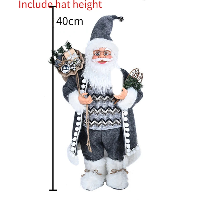 60cm Big Santa Claus Doll Christmas Doll New Year 2024 Gift Merry Christmas Decorations for Home Ornaments Natal Navidad 2023