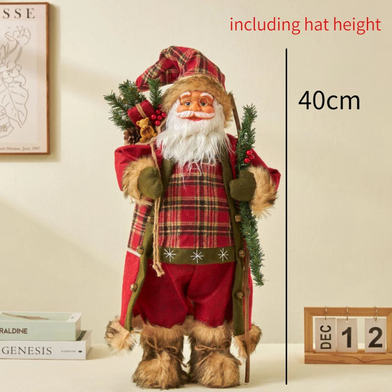 60cm Big Santa Claus Doll Christmas Doll New Year 2024 Gift Merry Christmas Decorations for Home Ornaments Natal Navidad 2023